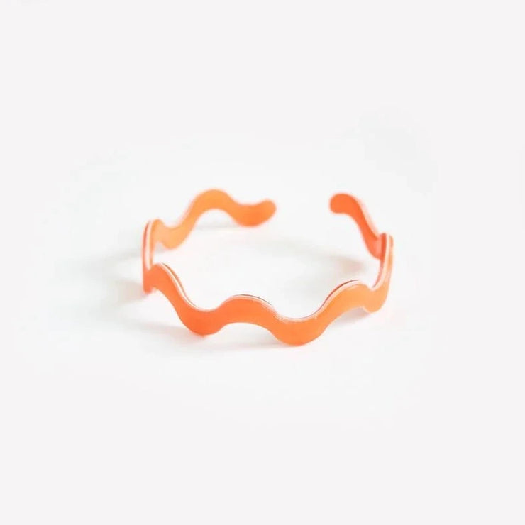 Bracelet en résine recyclée - Squiggle Peach