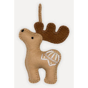 Wool Felt Holiday Ornament - Moose