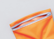 Sac à collation en tissu rectangulaire - Orange - Gris -  7 x 5 po