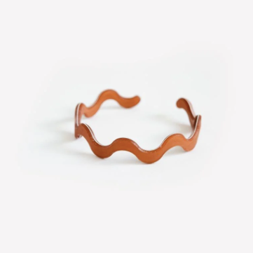 Recycled Resin Bracelet - Squiggle Nude