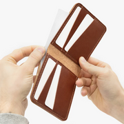Horizontal leather wallet - Brown - Fab'