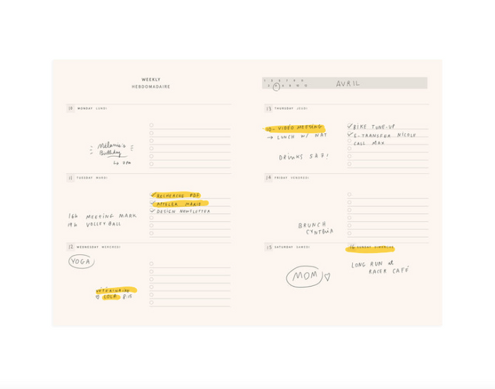 Undated diary - Bouquet