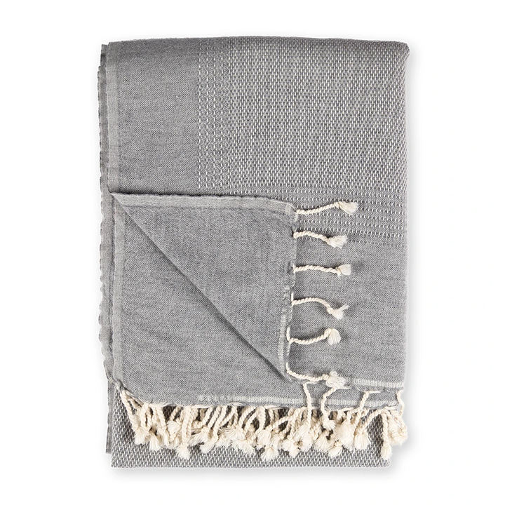 Cozy throw with lambswool - Staple - Cadet