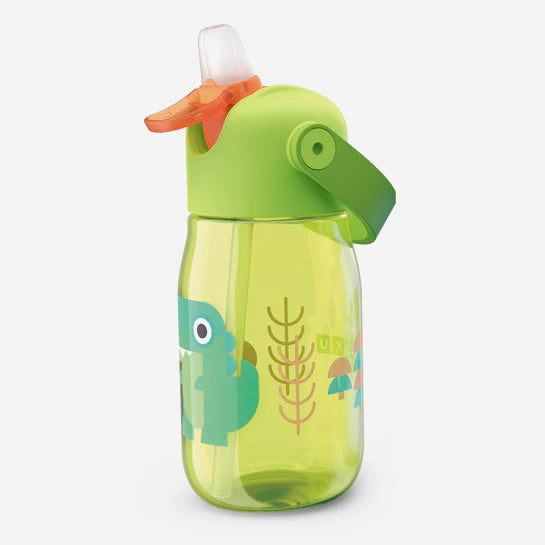 Children's bottle with straw - Dinosaur