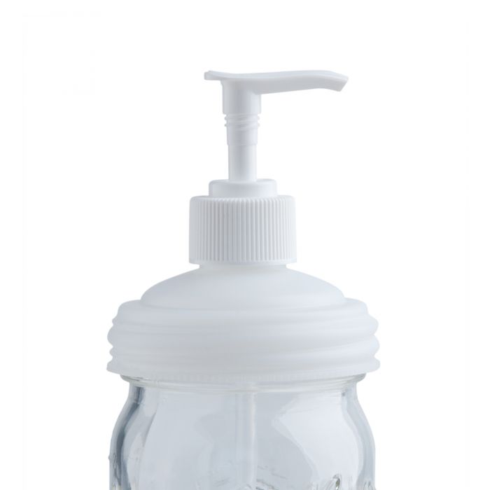 Pump lid for Mason jar - White