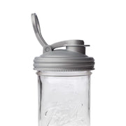 Regular opening pouring lid for Mason jar - Gray