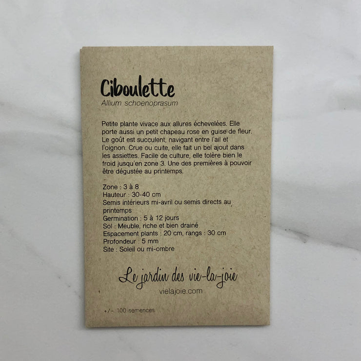 Semences - Ciboulette (+/- 100)