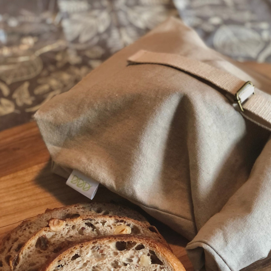 Linen and cotton bread bag