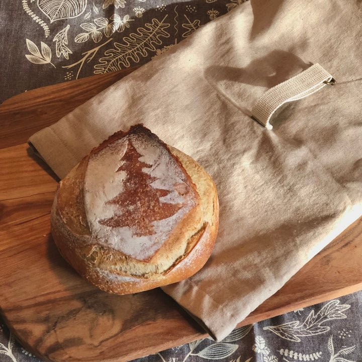 Linen and cotton bread bag