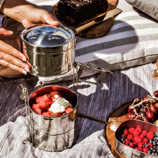 Boîte Tiffin en inox à 3 étages