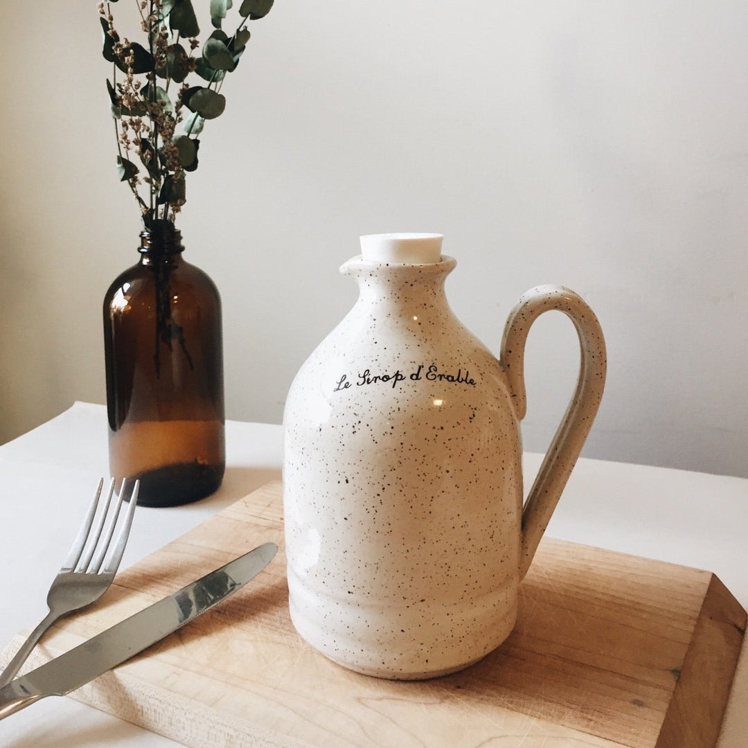 Pichet à sirop d'érable - Grès