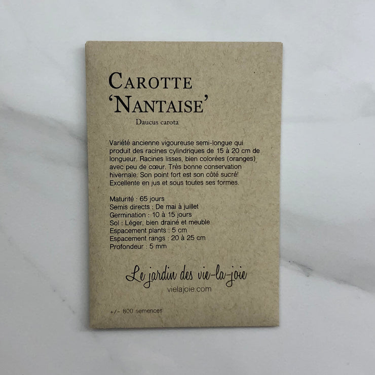 Semences - Carotte nantaise (+/- 800)