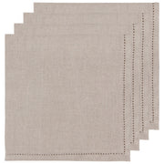 Serviettes de table en lin (ensemble de 4) - Naturel