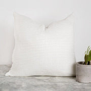 Bamboo and embossed cotton cushion - Lily