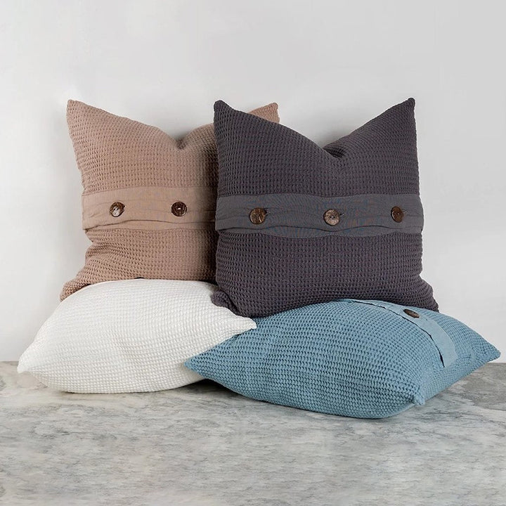 Coussin en bambou et coton gaufré - Lily