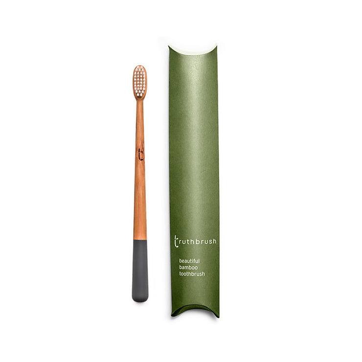 Bamboo toothbrush - Medium bristles - Gray